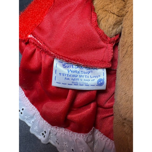 Build-A-Bear Holly the Moose Christmas Plush Snowflake Dress Red Bow 16" Retired - Picture 7 of 7